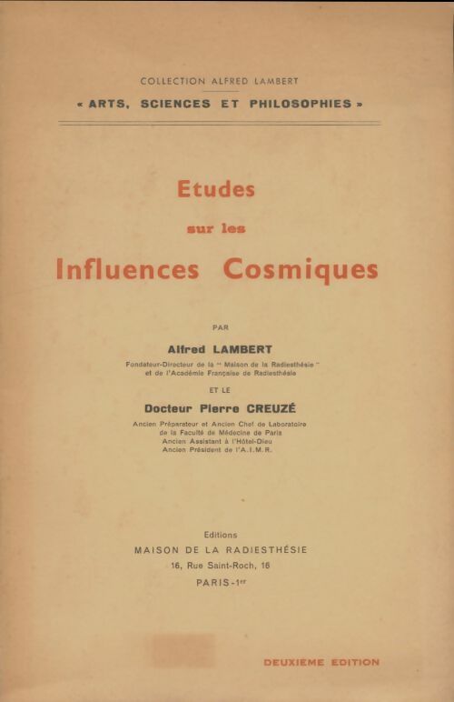Livrenpoche : Etudes sur les influences cosmiques - Alfred Lambert - Livre