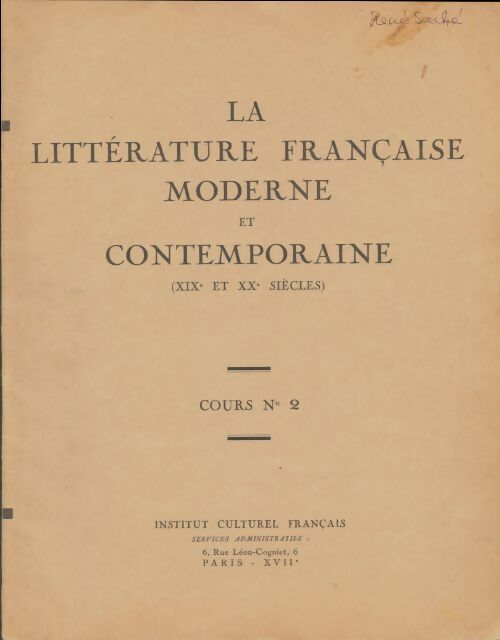Livrenpoche : Initiation à la littérature classique cours n°2 - Collectif - Livre