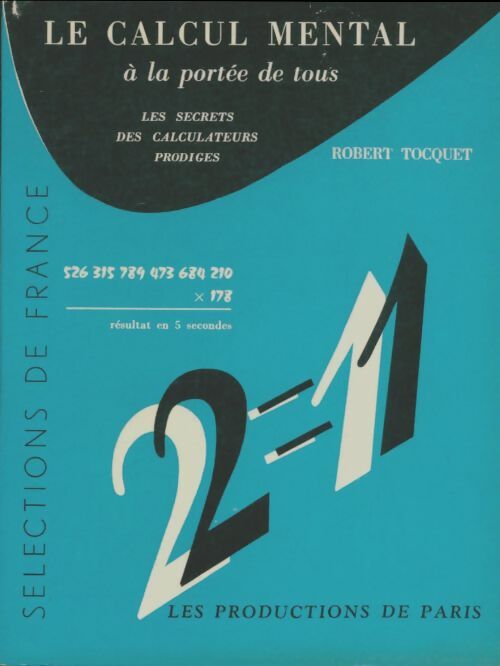 Livrenpoche : Le calcul mental àla portée de tous - Robert Tocquet - Livre