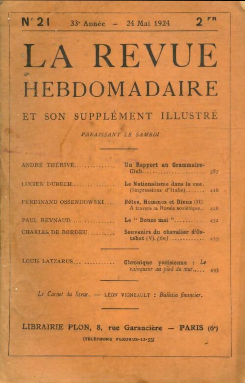 Livrenpoche : La revue hebdomadaire 33e année n°21 - Collectif - Livre