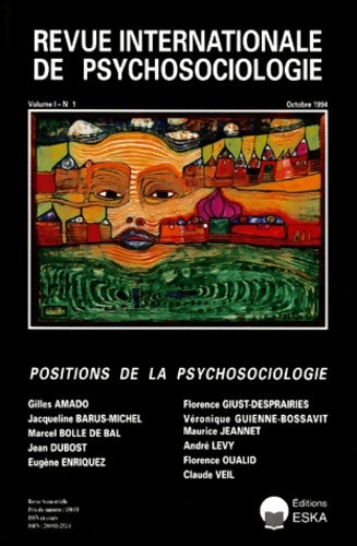 Livrenpoche : Revue internationale de psychosociologie Volume 1 n°1 : Positions de la psychosociologie - Collectif - Livre