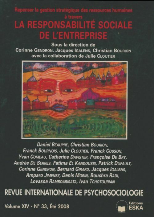 Livrenpoche : Revue internationale de psychologie volumeXIV n°33 : La responsabilité sociale de l'entreprise - Collectif - Livre