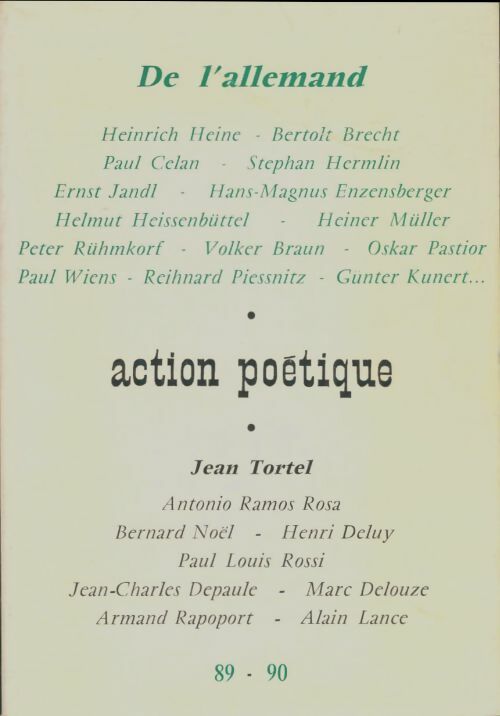 Livrenpoche : Action poétiques n°89-90 - Collectif - Livre