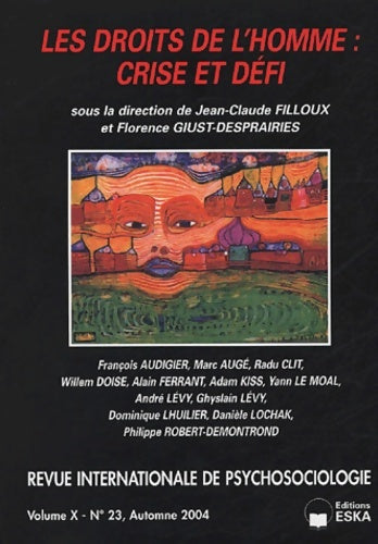 Livrenpoche : Revue internationale de psychosociologie volume X n°23 : Droits de L'homme : Crise et défi - Collectif - Livre