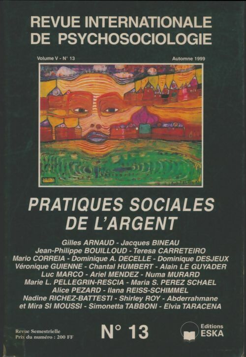 Livrenpoche : Revue internationale de psychosociologie volume V n°13 : Pratiques sociales de l'argent - Collectif - Livre