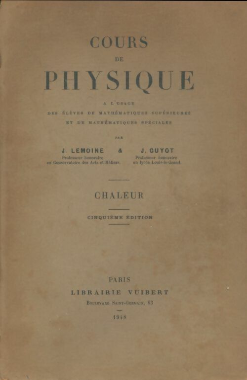 Livrenpoche : Cours de physique : Chaleur - Collectif - Livre