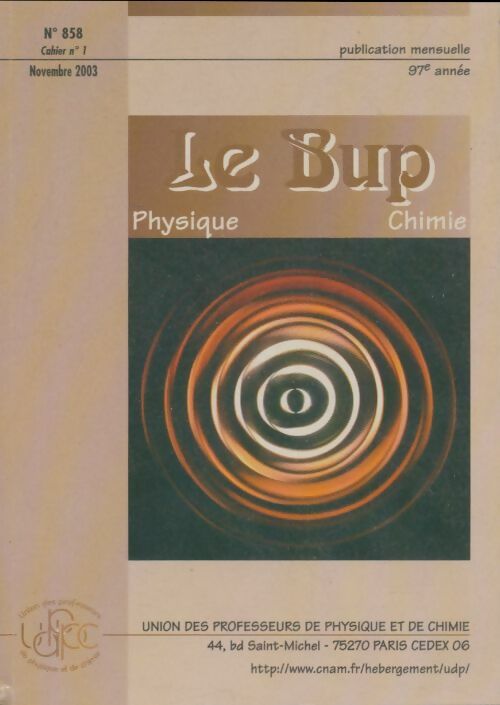 Livrenpoche : Bulletin de l'union des physiciens n°858 cahier n°1 - Collectif - Livre