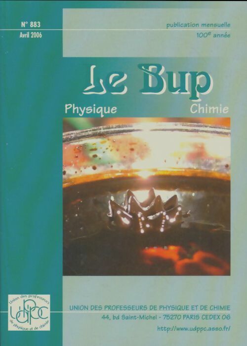 Livrenpoche : Bulletin de l'union des physiciens n°883 - Collectif - Livre