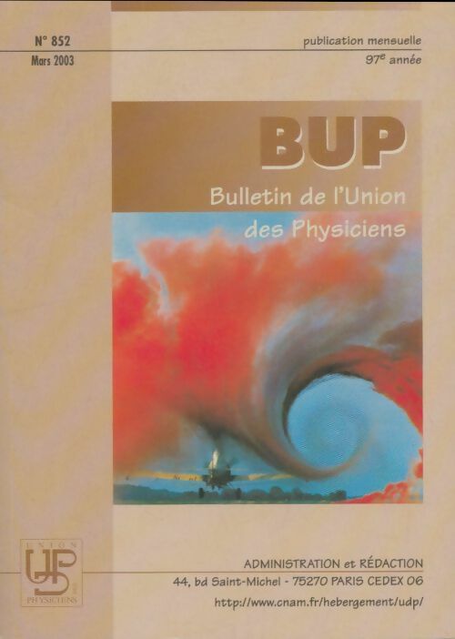 Livrenpoche : Bulletin de l'union des physiciens n°852 - Collectif - Livre