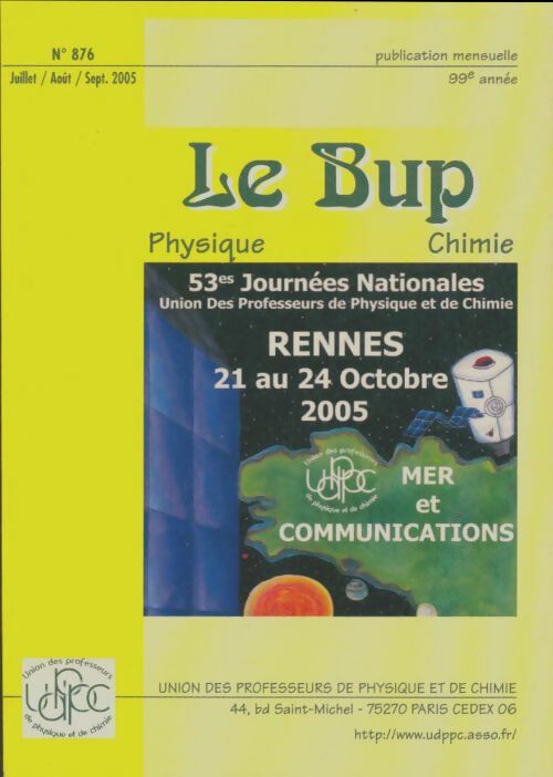 Livrenpoche : Bulletin de l'union des physiciens n°876 - Collectif - Livre