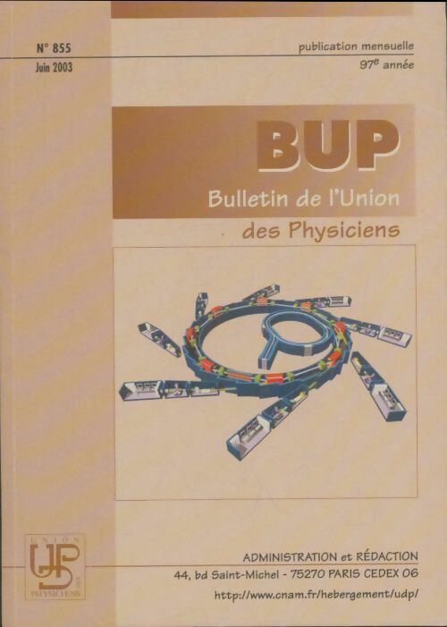 Livrenpoche : Bulletin de l'union des physiciens n°855 - Collectif - Livre