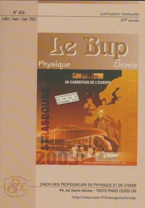 Livrenpoche : Bulletin de l'union des physiciens n°856 - Collectif - Livre