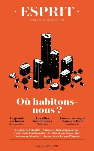 Livrenpoche : Esprit - Où habitons-nous ? : Septembre 2021 - Collectif - Livre