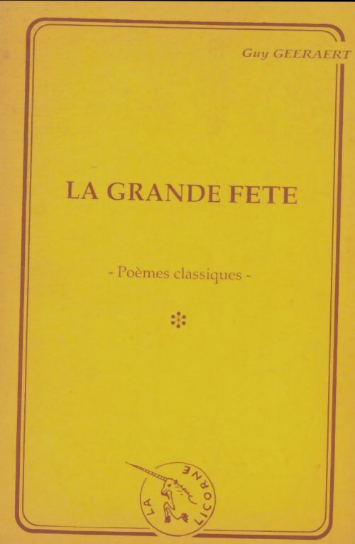 Livrenpoche : La grande fête - Guy Geeraert - Livre