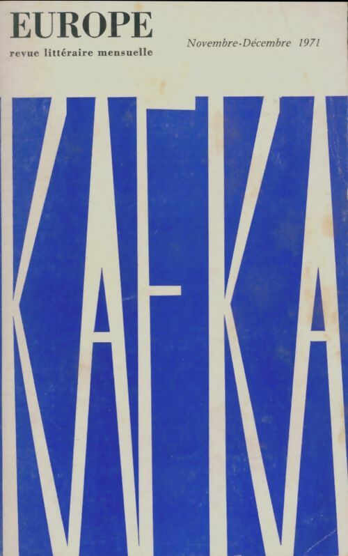 Livrenpoche : Europe n°511 : Kafka - Collectif - Livre