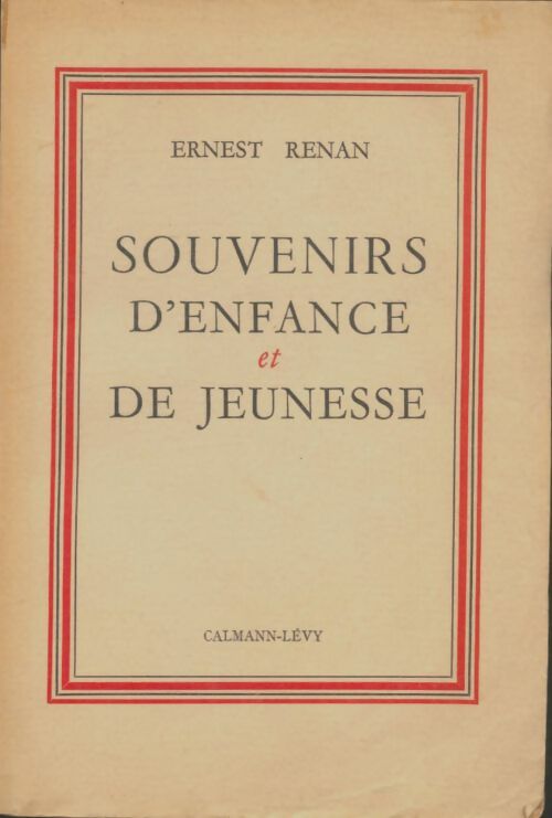 Livrenpoche : Souvenirs d'enfance et de jeunesse - Ernest Renan - Livre