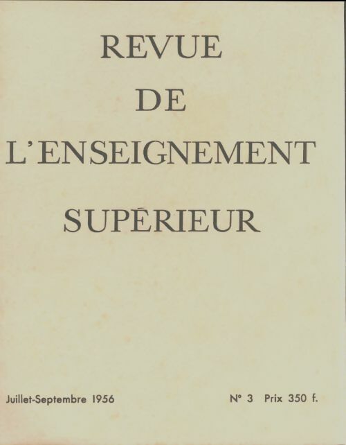 Livrenpoche : Revue de l'enseignement supérieur n°3 - Collectif - Livre