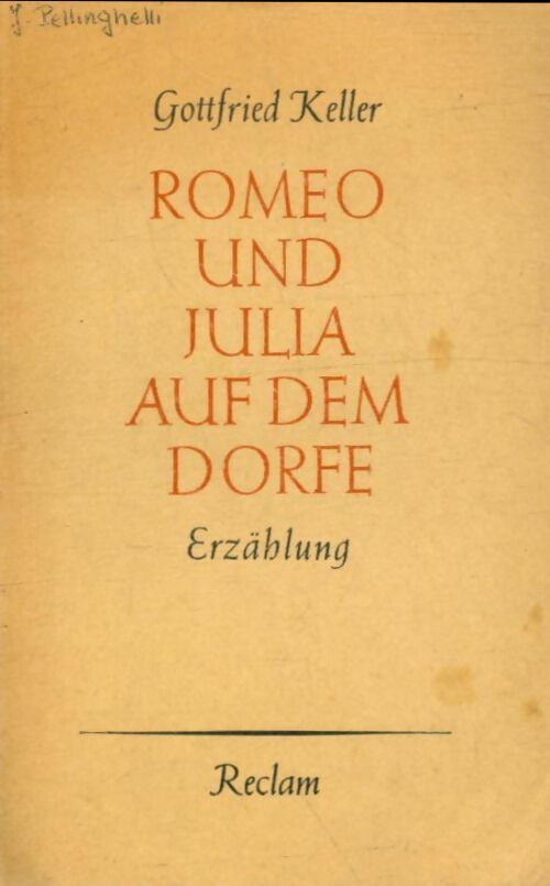 Livrenpoche : Romeo und Julia auf dem dorfe - Gottfried Keller - Livre