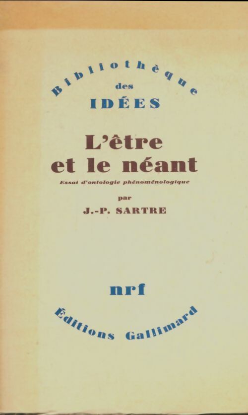 Livrenpoche : L'être et le néant - Jean-Paul Sartre - Livre