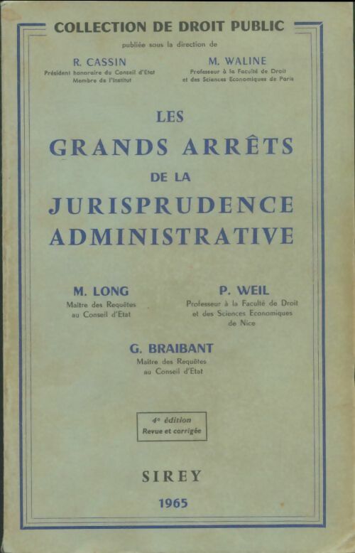 Livrenpoche : Les grands arrêts de la jurisprudence administrative - Marceau Long - Livre