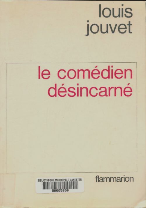 Livrenpoche : Comédien desincarne - Louis Jouvet - Livre