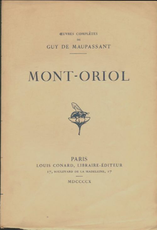 Livrenpoche : Mont-Oriol - Guy De Maupassant - Livre
