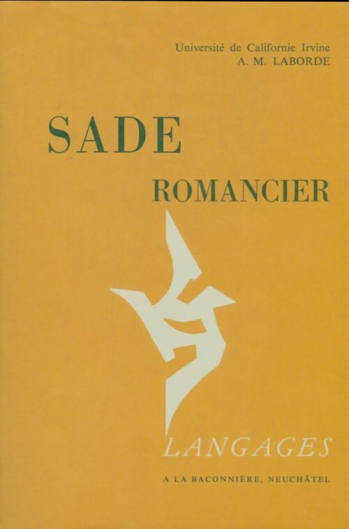 Livrenpoche : Sade romancier - A.M Laborde - Livre