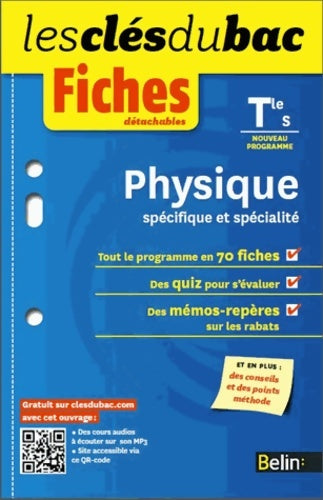 Livrenpoche : Physique Terminale S spécifique et spécialité : Fiches détachables - Elsa Alvarez - Livre