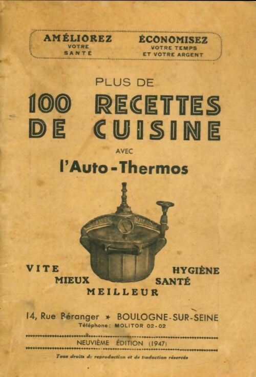 Livrenpoche : Plus de 100 recettes de cuisine avec l'auto-thermos - Collectif - Livre