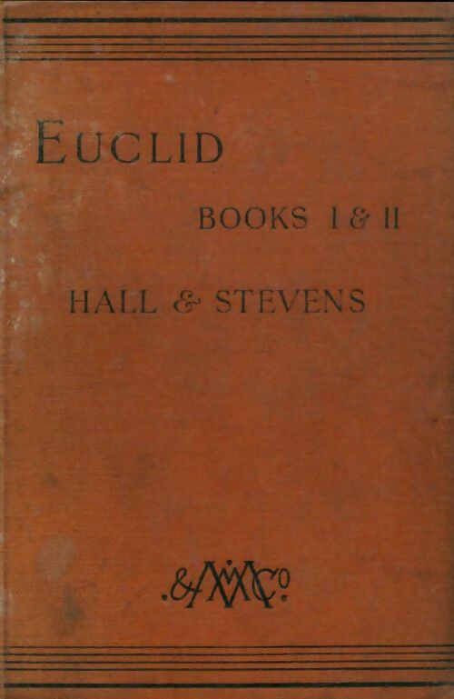Livrenpoche : Euclid Books I & II - H.S Hall - Livre