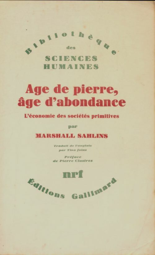 Livrenpoche : Age de pierre, âge d'abondance - Marshall Sahlins - Livre