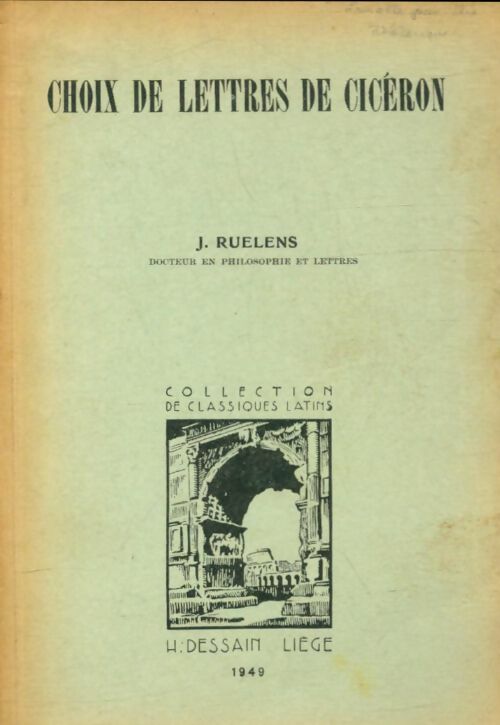 Livrenpoche : Choix de lettres de Cicéron - J Ruelens - Livre