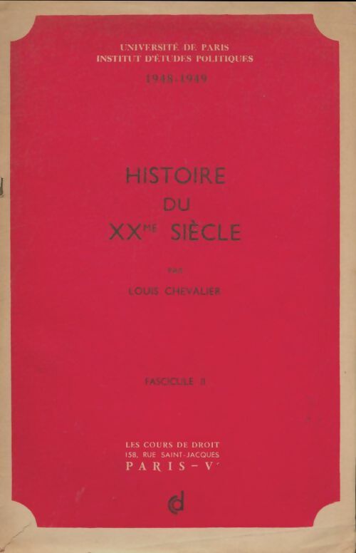 Livrenpoche : Histoire du XXe siècle fascicule II - Collectif - Livre
