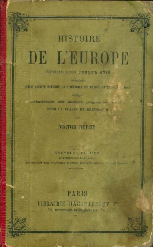 Livrenpoche : Histoire de l'Europe depuis 1610 jusqu'à 1789 - Victor Duruy - Livre