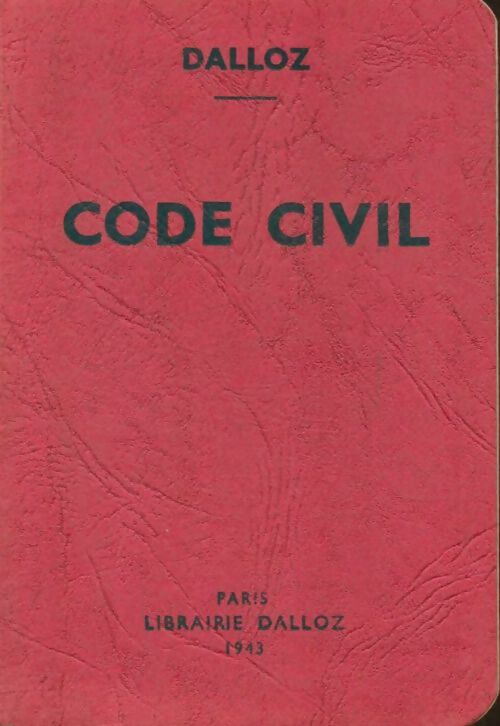 Livrenpoche : Code civil 1943 - Collectif - Livre