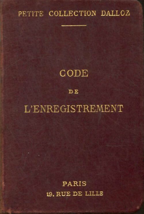Livrenpoche : Code de l'enregistrement - Collectif - Livre