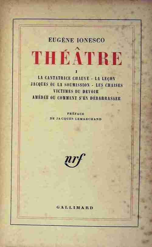 Livrenpoche : Théâtre Tome I - Eugène Ionesco - Livre