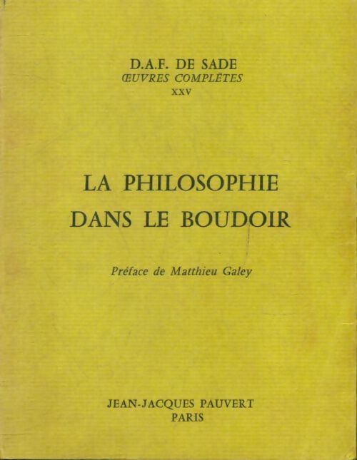 Livrenpoche : La philosophie dans le boudoir - D.A.F. Marquis De Sade - Livre