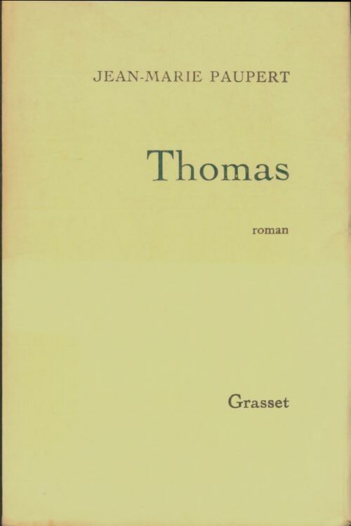 Livrenpoche : Thomas - Jean-Marie Paupert - Livre