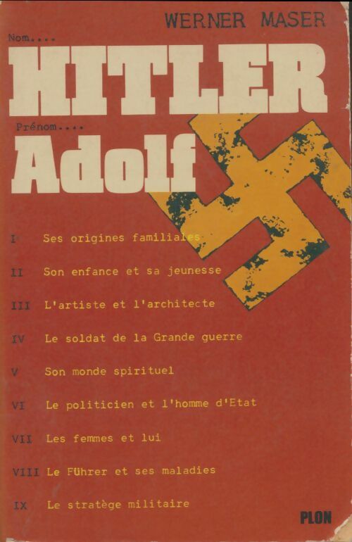 Livrenpoche : Hitler, Adolf - Werner Maser - Livre