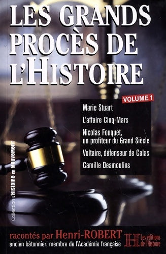 Livrenpoche : Les grands procès de l'Histoire série 1 - Henri-Robert - Livre
