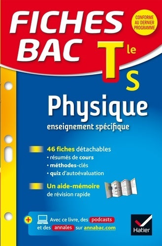 Livrenpoche : Fiches bac Physique Terminale S  : Fiches de révision - Terminale S - Dominique N. Meneret - Livre