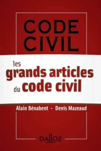 Livrenpoche : Grands articles du code civil - 1ère édition - Denis Mazeaud - Livre