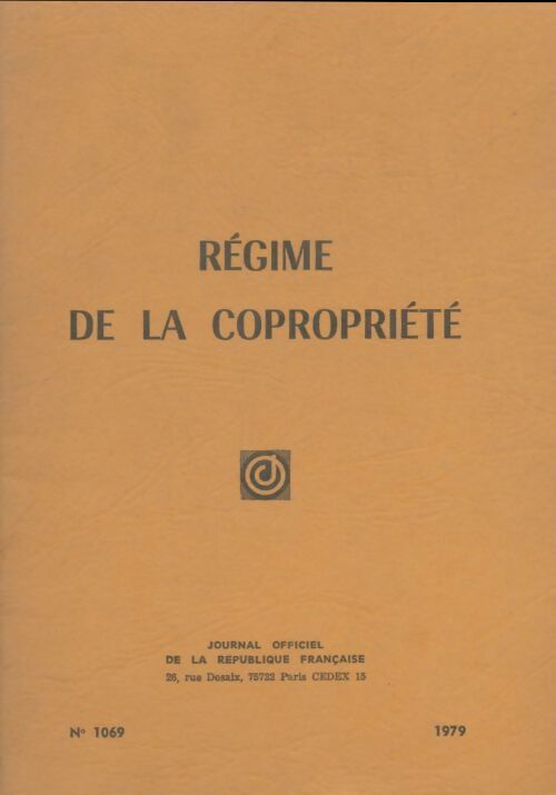 Livrenpoche : Régime de la copropriété - Collectif - Livre