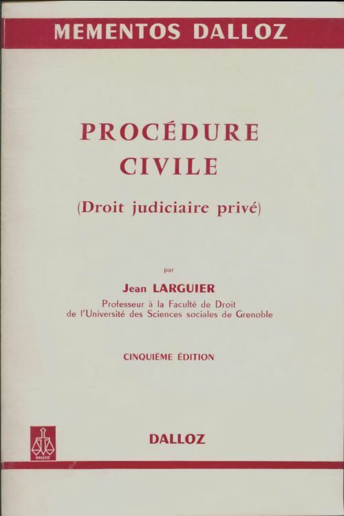 Livrenpoche : Procédure civile : Droit judiciaire prive - Jean Larguier - Livre