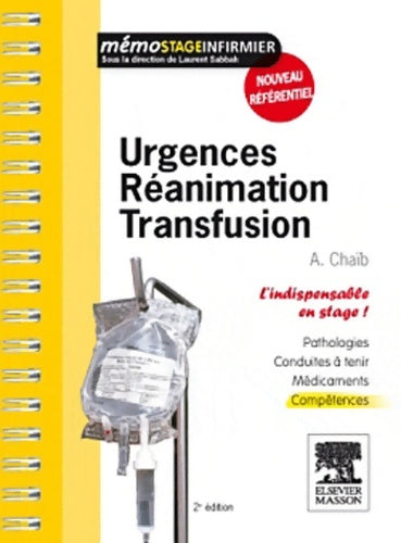 Livrenpoche : Urgences - Réanimation - Transfusion - Aurès Chaib - Livre