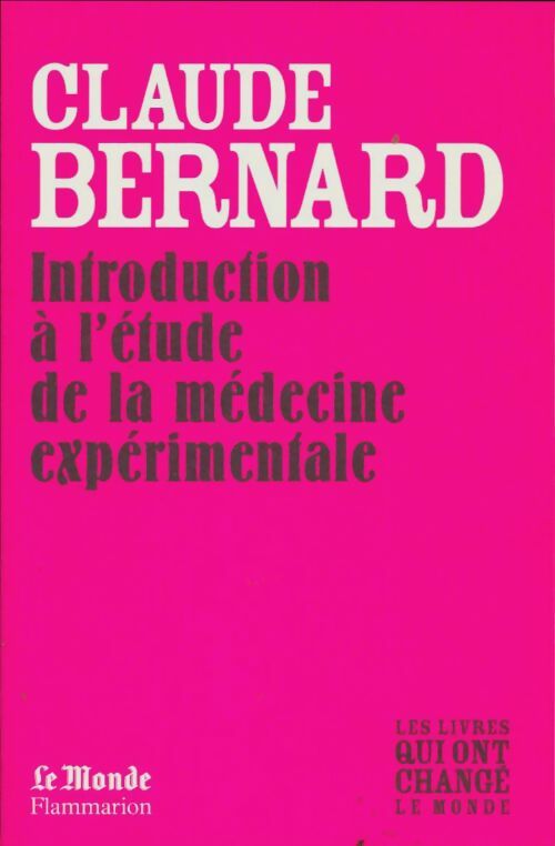 Livrenpoche : Introduction àl'étude de la médecine expérimentale - Bernard Claude - Livre