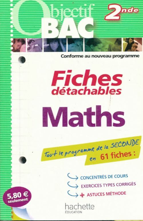 Livrenpoche : Objectif bac - fiches détachables - maths Seconde - Dominique Dejean-Blanc - Livre