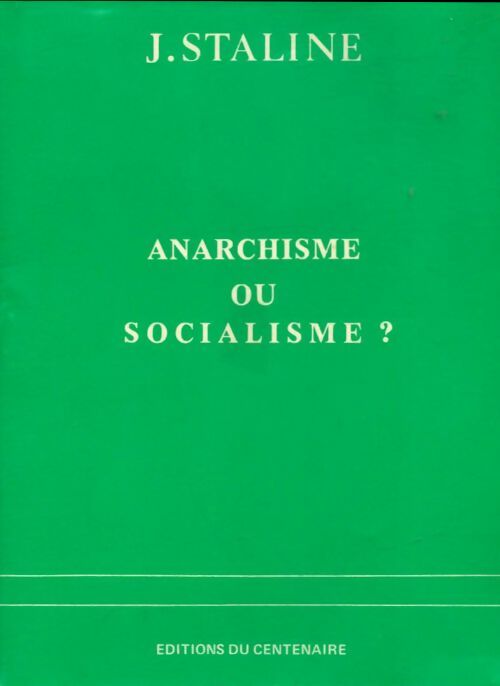 Livrenpoche : Anarchie ou socialisme - Joseph Staline - Livre