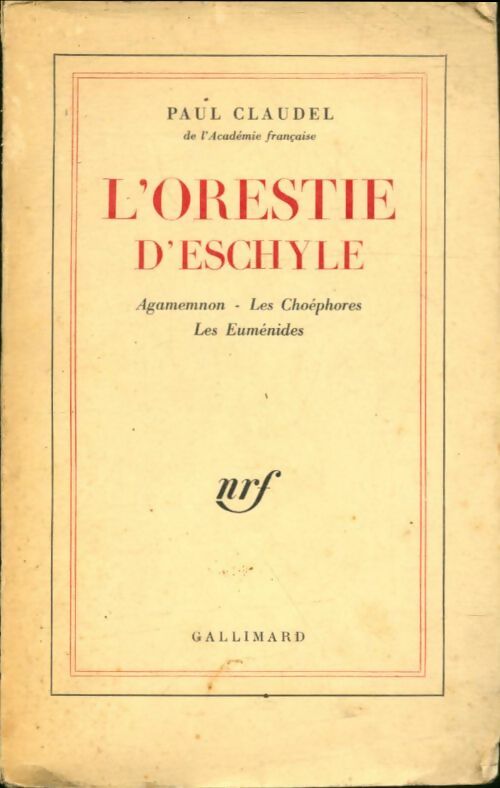 Livrenpoche : L'orchestre d'Eschyle - Paul Claudel - Livre